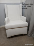 Charlotte Glider With Performance Fabric In Salt - MADE IN CANADA!  Quality & Value