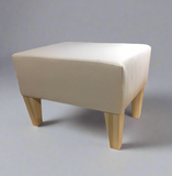 Hampton Ottoman Footstool with Oatmeal LInen or Performance Fabrics