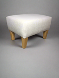 Hampton Ottoman Footstool with Oatmeal LInen or Performance Fabrics