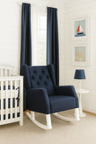 Manhattan Wingback Rocker in Cotton Canvas or Natural Denim Fabrics