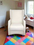 Brooklyn Wingback Rocker With Oatmeal Linen Made In Canada!