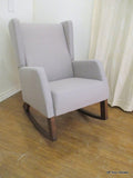 Naptime Wingback Rocker with Twill or Canvas Fabric