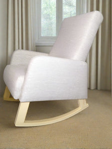 Aspen with Oatmeal Linen and Upgrades Very Modern Rocking Chair MADE IN CANADA