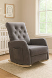 Brooklyn Glamour Model  Rocking Chair MADE IN CANADA! Luxury Corduroy Fabric