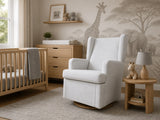 Charlotte Swivel Glider With Performance Fabric In Salt - MADE IN CANADA!