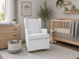 Charlotte Swivel Glider With Performance Fabric In Salt - MADE IN CANADA!