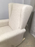 Chelsea Rocking Chair Rocker With Oatmeal LInen fabric MADE IN CANADA!