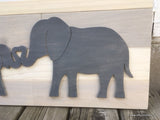 Elephant Decor Adorable Wall Hanging Wood