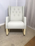 Manhattan Wingback Rocker With Button-Tufted Back (7 buttons)