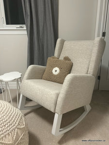 Naptime Wingback With Oatmeal Linen Fabric