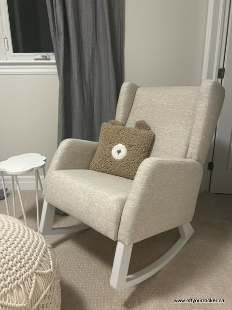 Naptime Wingback With Oatmeal Linen Fabric MADE IN CANADA! Quality, Comfort, Value