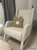 Naptime Wingback With Oatmeal Linen Fabric