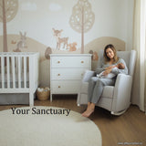 Brooklyn Wingback Rocking Chair Rocker New Moms Baby Shower Gift Nursery
