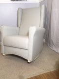 Chelsea Wingback Rocker Features Wide Rounded Arms
