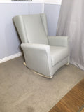 Chelsea Wingback Rocker Features Wide Rounded Arms