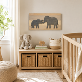 Elephant Decor Adorable Wall Hanging Wood