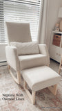 Naptime Baby Nursery Rocker with Linen Fabric Made In Canada! FREE SHIPPING On This Chair!
