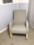 Naptime rocker with Belgian Grey Fabric Great For Baby Nursery & Beyond